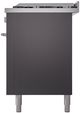 Ilve® Professional Plus II 60" Graphite Matte Pro Style Dual Fuel Range-3