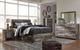 Benchcraft® Derekson 4-Piece Multi Gray Queen/Full Panel Bed Bedroom Set-5