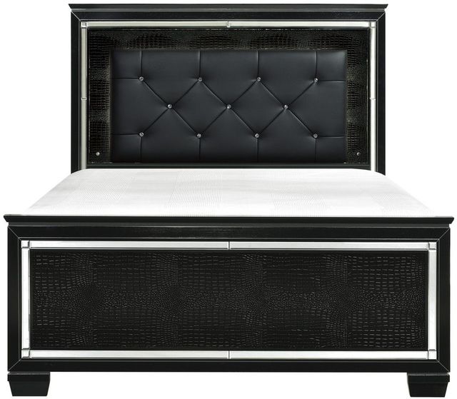 Homelegance® Allura Black Full Panel Bed with LED-2