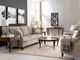 American Drew® Vantage Glass Top Coffee Table with Walnut Base-1