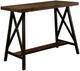 Furniture of America® Lainey Medium Weathered Oak Counter Dining Table with Black Frame -0