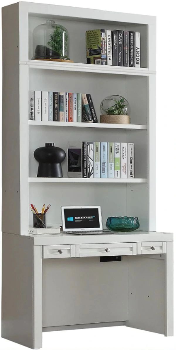 Parker House® Catalina 2-Piece Cottage White 40" Library Desk and Hutch-0