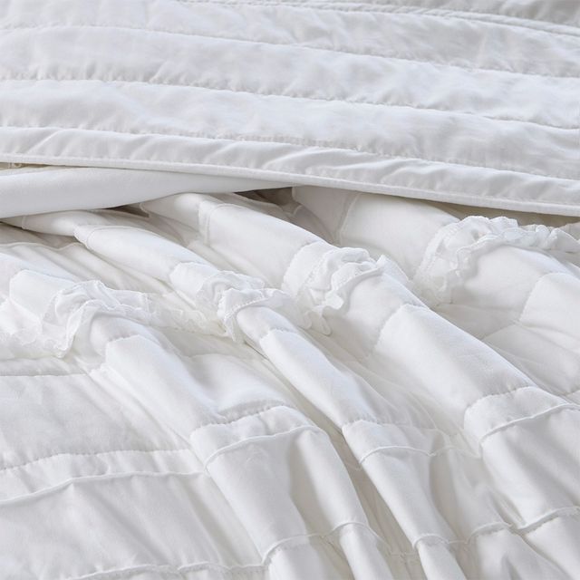 Olliix by Madison Park Celeste 4 Piece White King/California King Reversible Coverlet Set-3