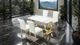 Furniture of America® Holstebro 5-Piece White 60" Dining Table Set with Gold Base-1