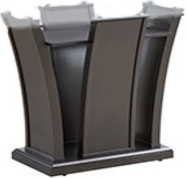 New Classic® Home Furnishings Platina Glass Top Glitter Gray Dining Table-1