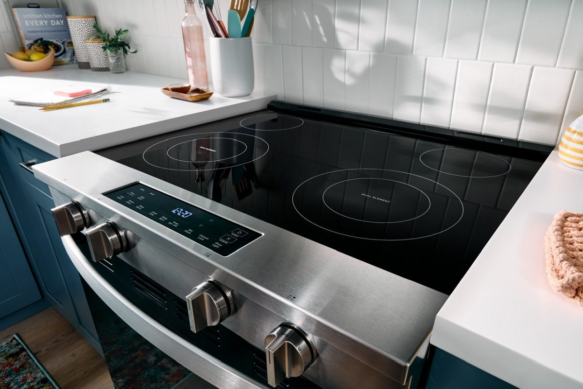 Slide-In Electric Range in modern kitchen