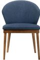 Armen Living Westmont and Juno 5-Piece Blue/Walnut Dining Set-4