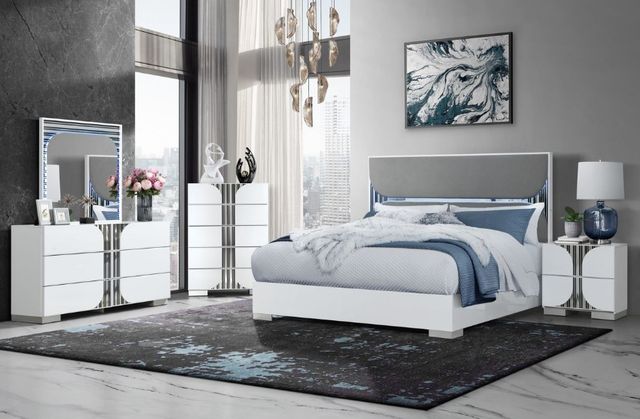 Global Furniture USA Talia 4-Piece White King Panel Bedroom Set-1