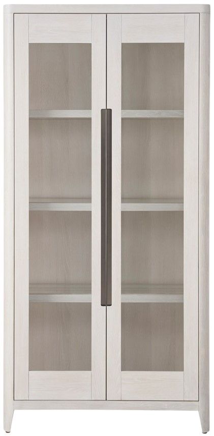 Universal Explore Home™ New Modern Zella White Oak Display Cabinet-3