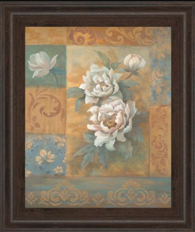 Classy Art Pam’s Poppies I by Vivian Flasch Framed Print Wall Art-0