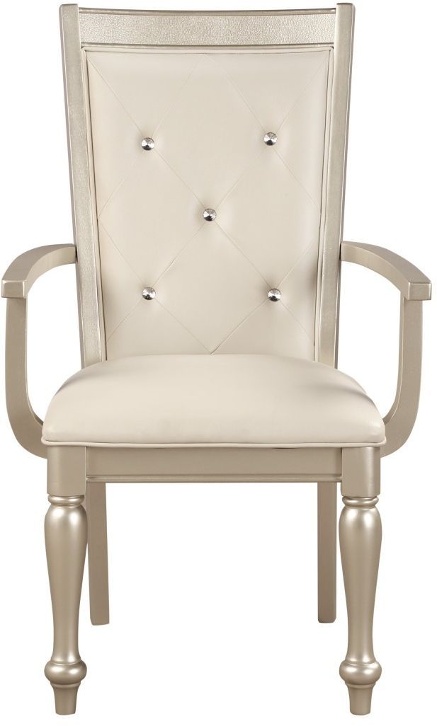 Homelegance® Celandine Silver Arm Chair-2