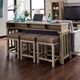 Liberty Furniture Sun Valley 3 Piece Light Brown Upholstered Console Stools - Set of 2-1