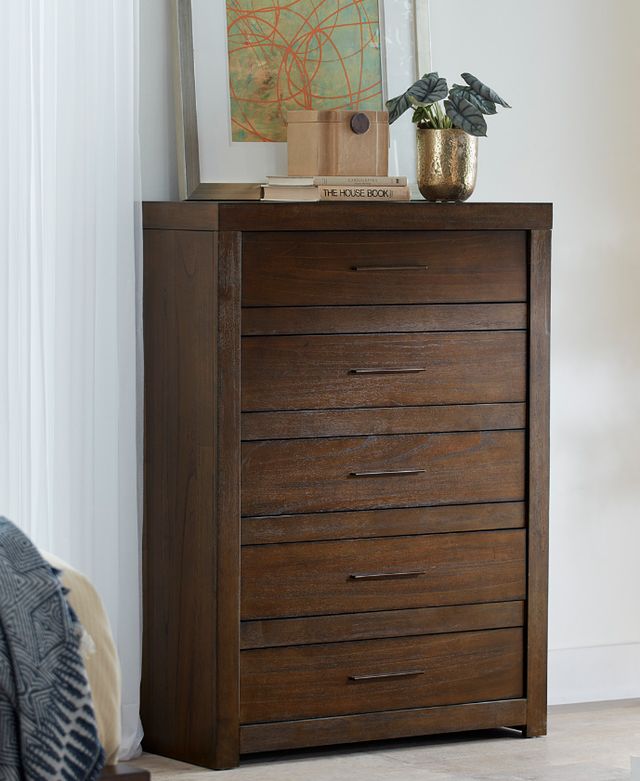 aspenhome® Modern Loft Brownstone 5-Drawer Chest-1