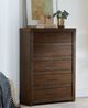 aspenhome® Modern Loft Brownstone 5-Drawer Chest-1