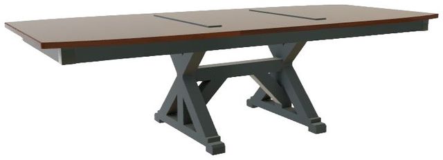 Mavin Customizable 42" x 72" Boat Extendable Dining Table with 2 Leaves-0