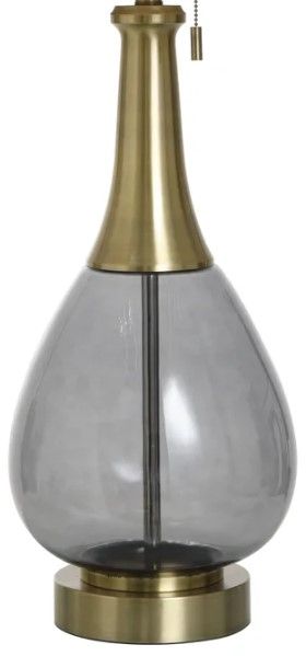 StyleCraft Brass Smoke Table Lamp-2