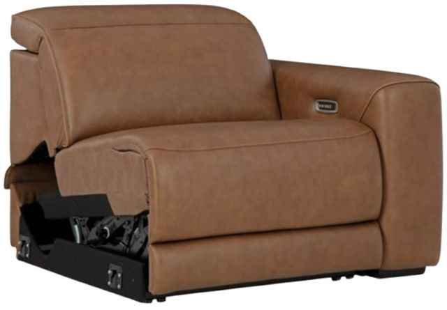 Signature Design by Ashley® Magic Man 2-Piece Caramel Power Reclining Sectional with Console-4