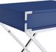Elements International Evie Glossy Blue Nightstand-4