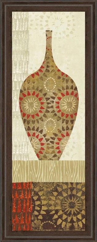 Classy Art Spice Stripe Vessels Panel III by Wild Apple Portfolio Wall Art-0