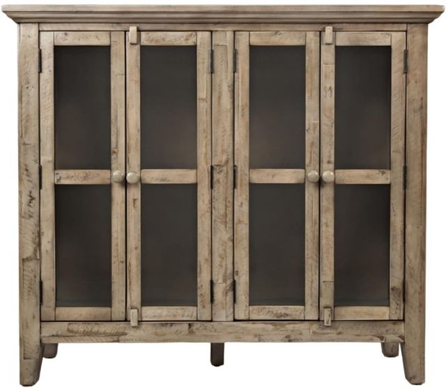 Jofran Inc. Rustic Shores Watch Hill Weathered Gray 4-Door Accent Cabinet-2