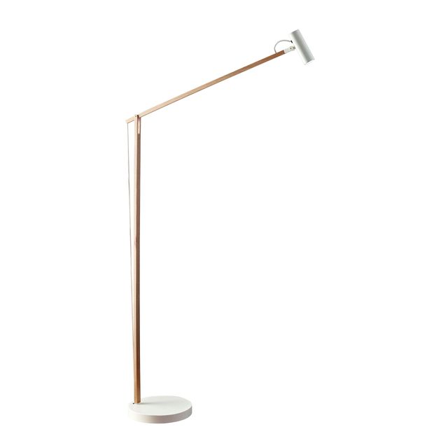 Adesso® Crane Natural Wood/White LED Floor Lamp-0