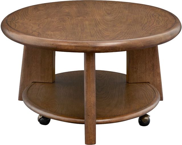 Magnussen Home® Tanner Tawny Brown Oval Cocktail Table with Casters-2