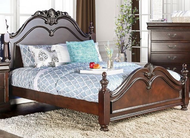Furniture of America® Mandura 4-Piece Cherry Queen Bedroom Set-3
