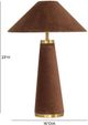 TOV Furniture Graham Chocolate Brown Velvet Table Lamp-2