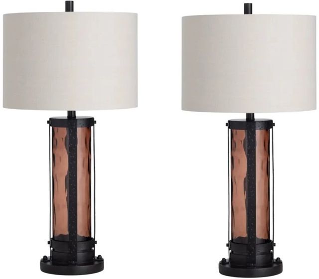 Crestview Collection Shiloh 2-Piece Brown Table Lamp Set-0