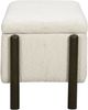 TOV Furniture Abby Cream Nubby Fabric Storage Bench-4