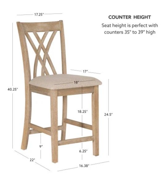 Powell® Starla 2-Piece Natural Counter Stool Set-3