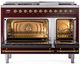 Ilve® Nostalgie II Series 48" Burgundy Pro Style Dual Fuel Range-1