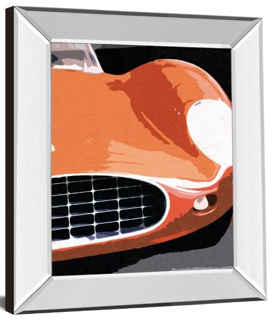 Classy Art Ferrari Classic by Malcolm Sanders Mirror Framed Wall Art-0