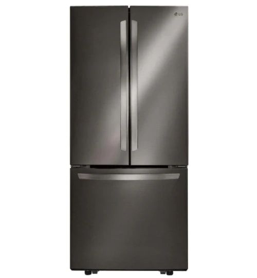 LG 21.8 Cu. Ft Smudge Resistant Black Stainless Steel French Door Refrigerator-0