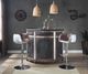 ACME Furniture Rahma Antique Ebony Bar Table with Aluminum/Brown Base -1