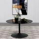 Coaster® Ganso Round Glass Top Coffee Table with Sandy Black Base-3