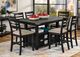Jofran Inc. Altamonte 7-Piece Dark Charcoal/Gray 42" High-Low Rectangle Dining Set-1