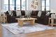 Signature Design by Ashley® Midnight-Madness 3-Piece Chocolate Curved Sectional-1