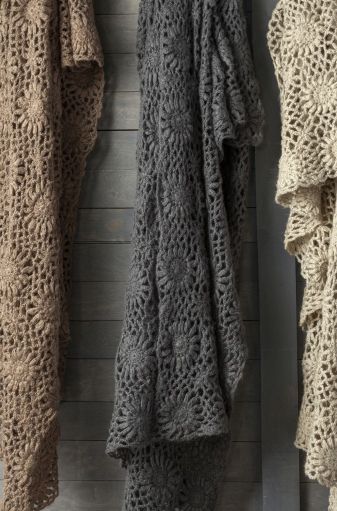 Surya Teresa Charcoal 50"x60" Throw Blanket-4