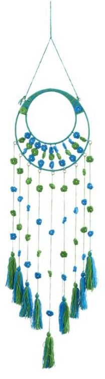 Deco Marche Blue Floral Macrame Wall Decor-1