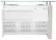 Michael Amini® State St. Glossy White/Stainless Steel Bar-2