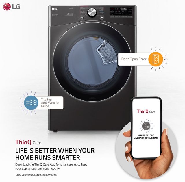 LG 7.4 Cu. Ft. Black Steel Front Load Electric Dryer-13