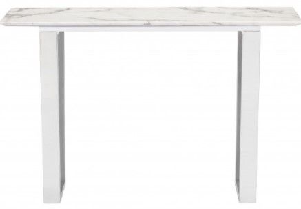 Zuo® Modern Atlas White Console Table with Silver Base-1