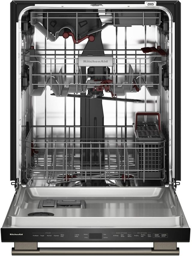KitchenAid® 24" Black Ore 360° Max Jets™ Third Rack Top Control Built-In Dishwasher with ProDry™ System-1