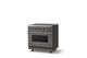 Viking® 5 Series 36" Damascus Gray Pro Style Induction Range with Polished Chrome Trim-2