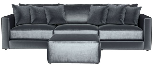 Jackson Furniture Remington 4-Piece Slate Small Spaced Sectional with Ottoman-3