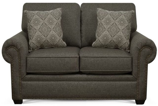 Creek Side Customs Customizable Brett Loveseat with Nailhead Trim-0