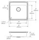 Elkay Lustertone® Classic Lustrous Satin Stainless Steel 22'' x 22'' x 6" 1-Hole Single Bowl Drop-in ADA Sink with Quick-clip-1