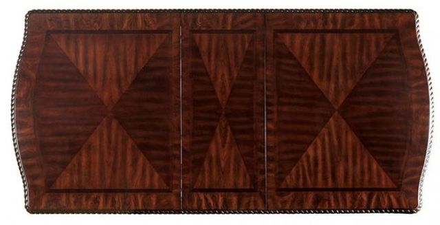 Furniture of America® Bellagio 9-Piece Brown Cherry Leather Dining Table Set-2