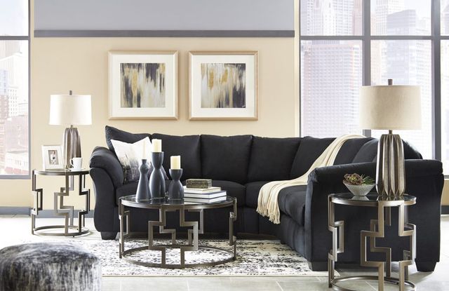 Signature Design by Ashley® Darcy 2-Piece Black Sectional-2